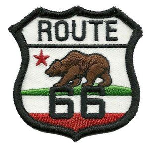 California Patch - Route 66 - California Flag Bear
